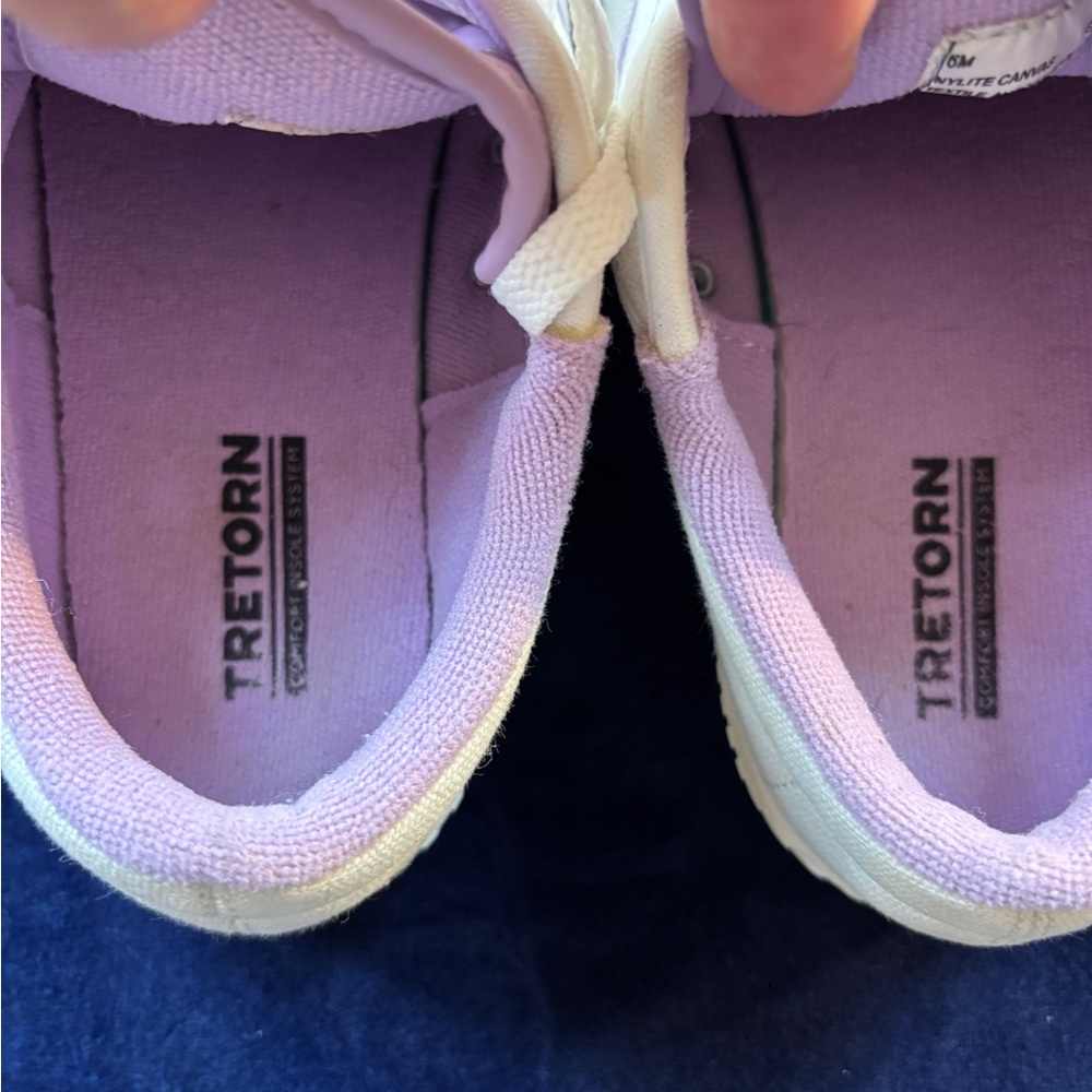 Tretorn White and Purple Sneakers - Picture 5 of 9